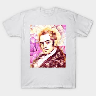 Washington Irving Pink Portrait | Washington Irving Artwork 9 T-Shirt